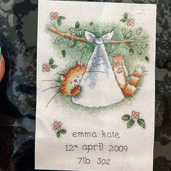 Anchor Counted Cross Stitch Kit New Little Bundle Birth Sampler Crafts Baby - Picture 2 of 6